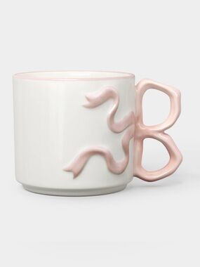 New 17.22 fl oz Stoneware Bow Mug - Cream - Room Essentials™